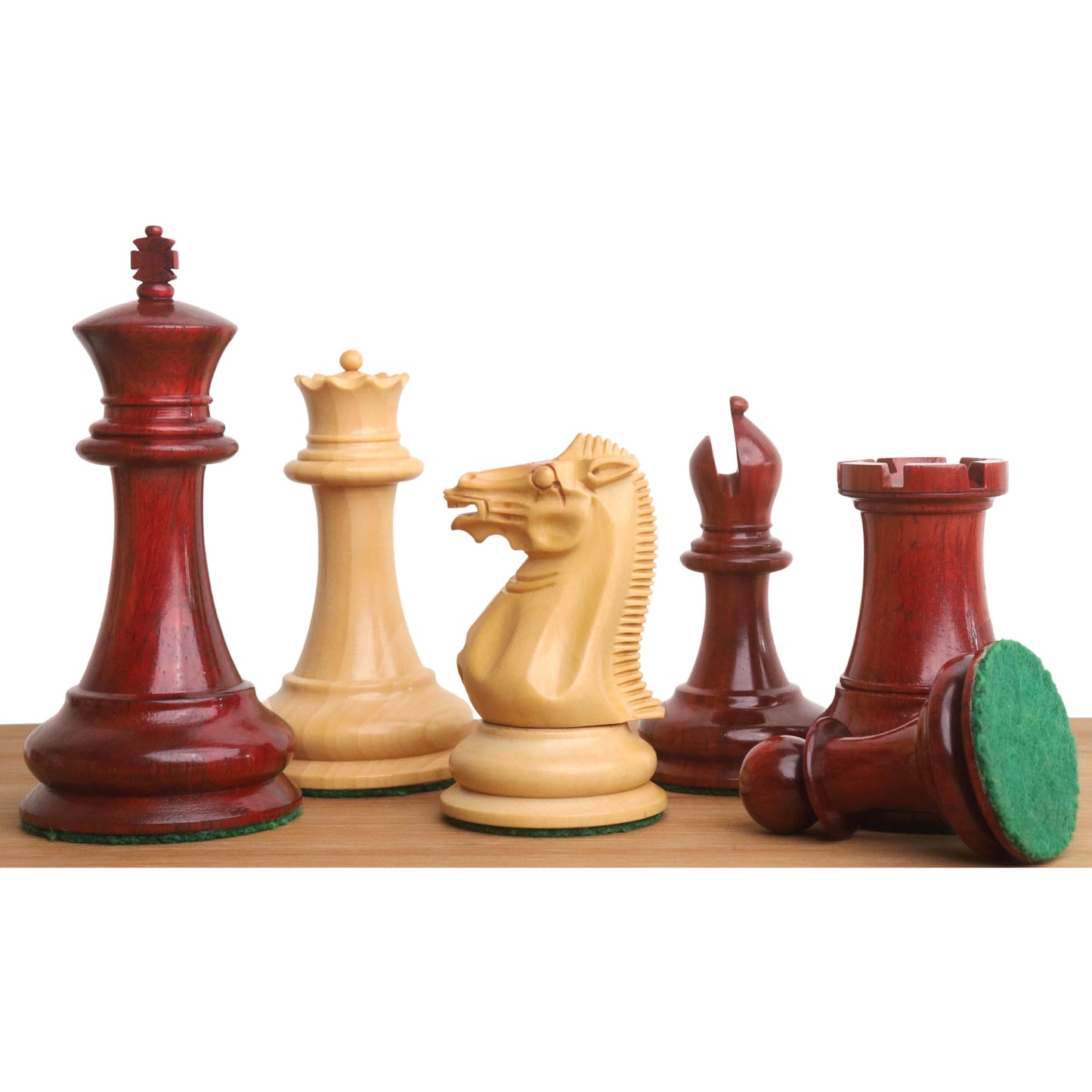 1849 Jacques Cook Staunton Collectors Chess Set- Chess Pieces Only- Bud Rosewood - 3.75"