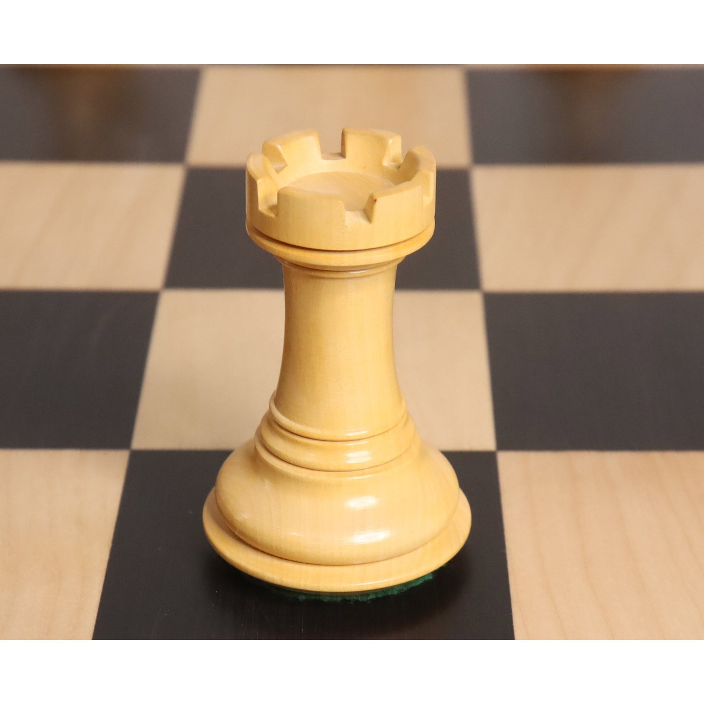 Leicht fehlerhaftes 4,6" Bath Luxus Staunton Schachspiel - Nur Schachfiguren - Ebenholz - Dreifaches Gewicht