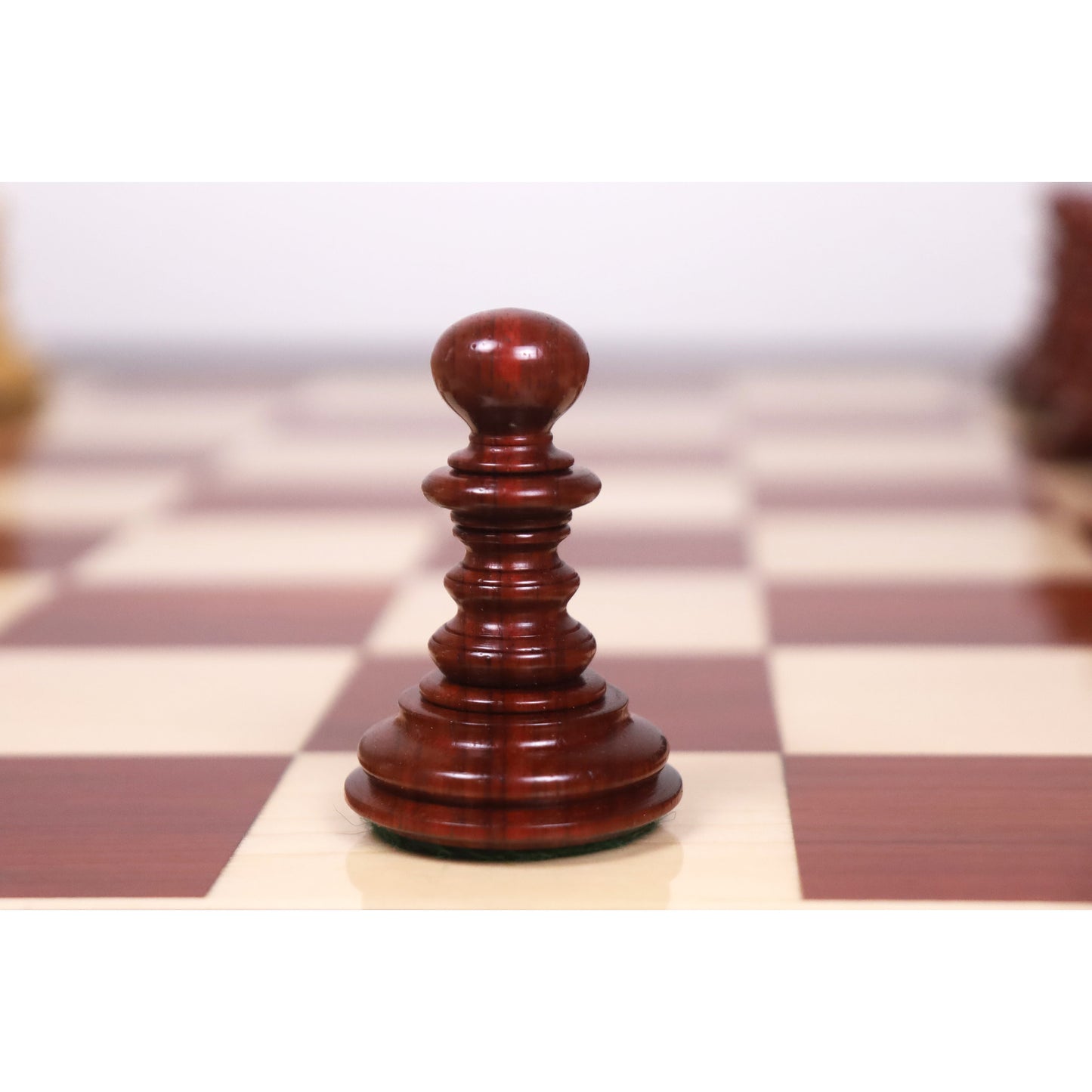 Leicht fehlerhaftes 4,3" Marengo Luxus Staunton Schachspiel - Nur Schachfiguren - Bud Rosewood Triple Weight