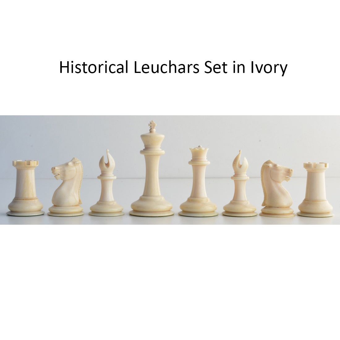 Test - 1849-50 Leuchars Cook Staunton Chess Set- Chess Pieces Only-Ivory& Crimson Lacquer-4.5"