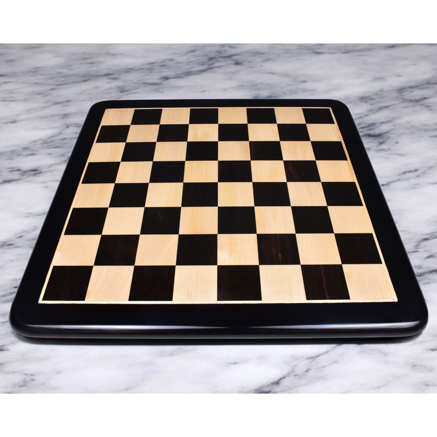 19 inches Large Solid Inlaid Ebony & Maple Wood Chess board - Square of 50 mm