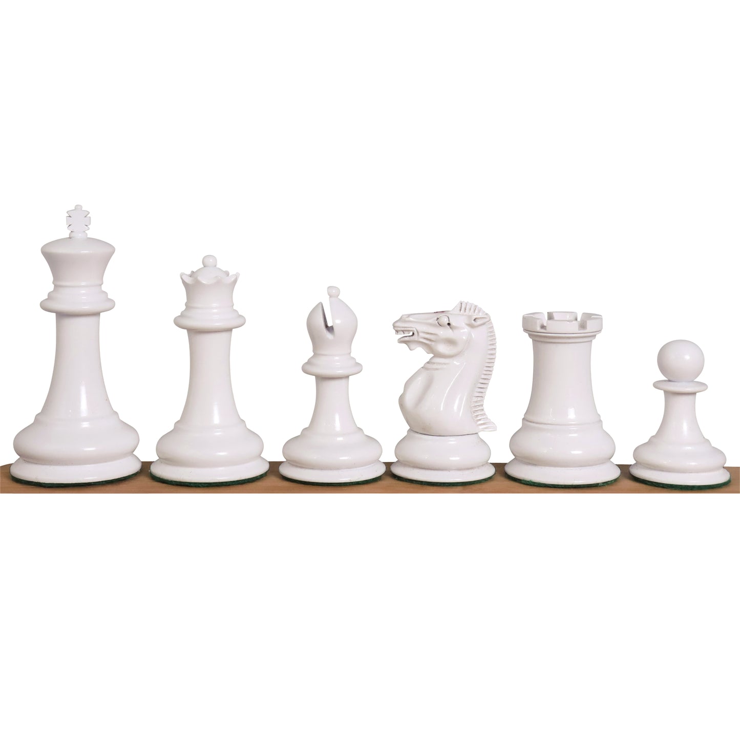 1849 Jacques Cook Staunton Collectors Chess Set- Chess Pieces Only - Red & White - 3.75"