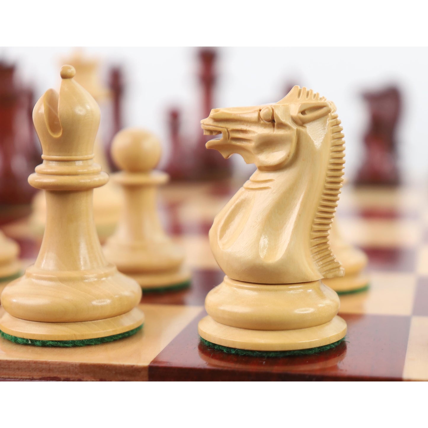 1849 Jacques Cook Staunton Collectors Chess Set- Chess Pieces Only- Bud Rosewood - 3.75"