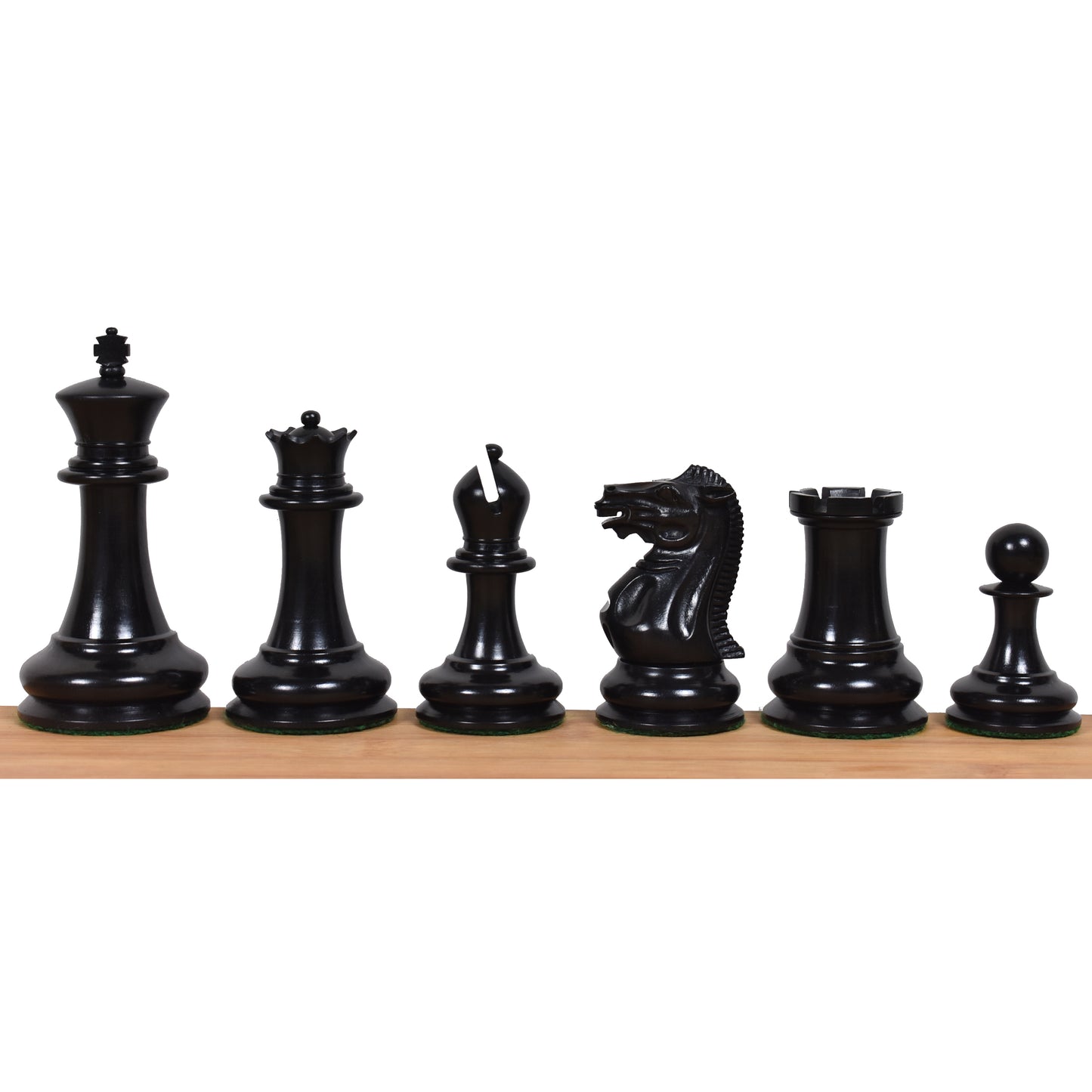 1849 Jacques Cook Staunton Collectors Chess Set- Chess Pieces Only - Ebony Wood - 3.75"