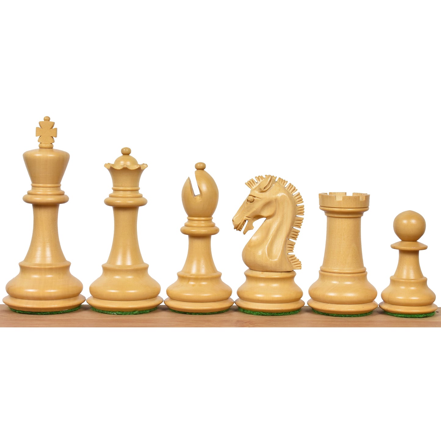 Leicht fehlerhaftes 3,9" Craftsman Knight Staunton Schachspiel - Nur Schachfiguren - Dreifach gewichtetes Palisanderholz