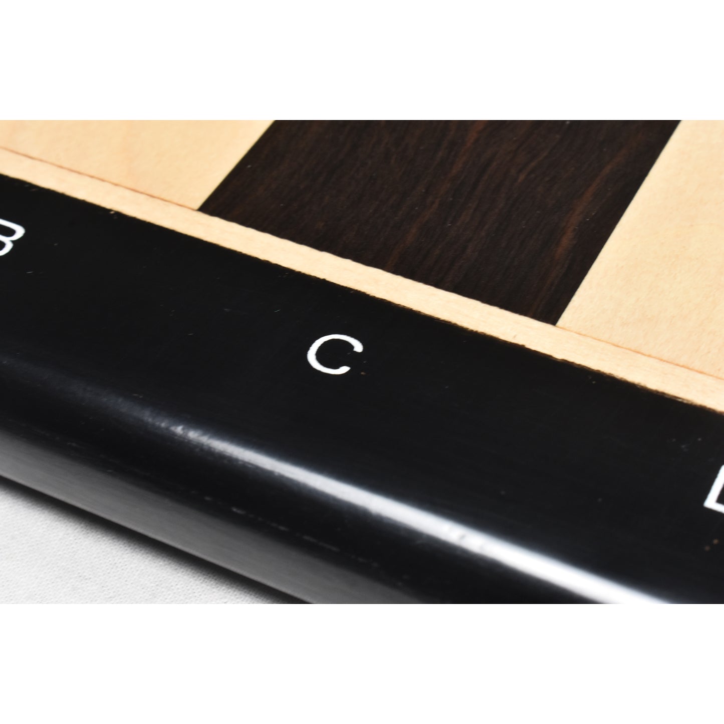 Test - 19" Large Solid Inlaid Ebony & Maple Wood Chess board - 50mm square-Algebraic Notations