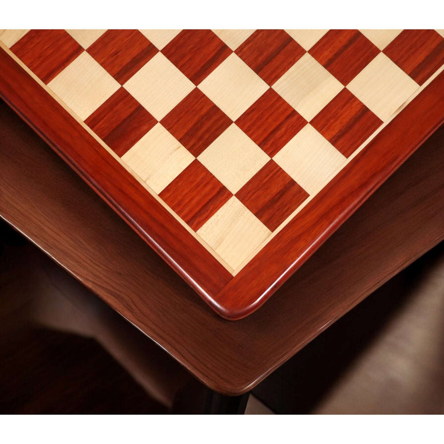 19" Bud Rosewood & Maple Wood Chess board - 50 mm Square