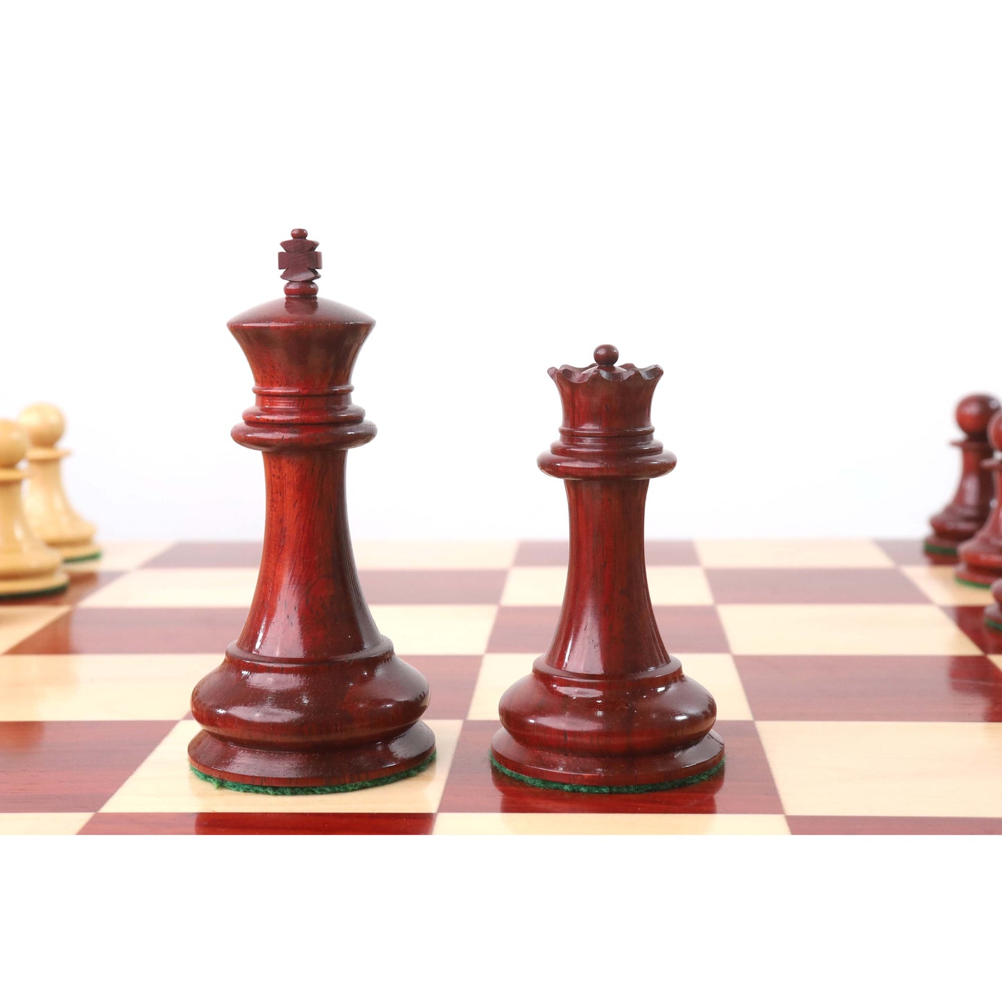 1849 Jacques Cook Staunton Collectors Chess Set- Chess Pieces Only- Bud Rosewood - 3.75"