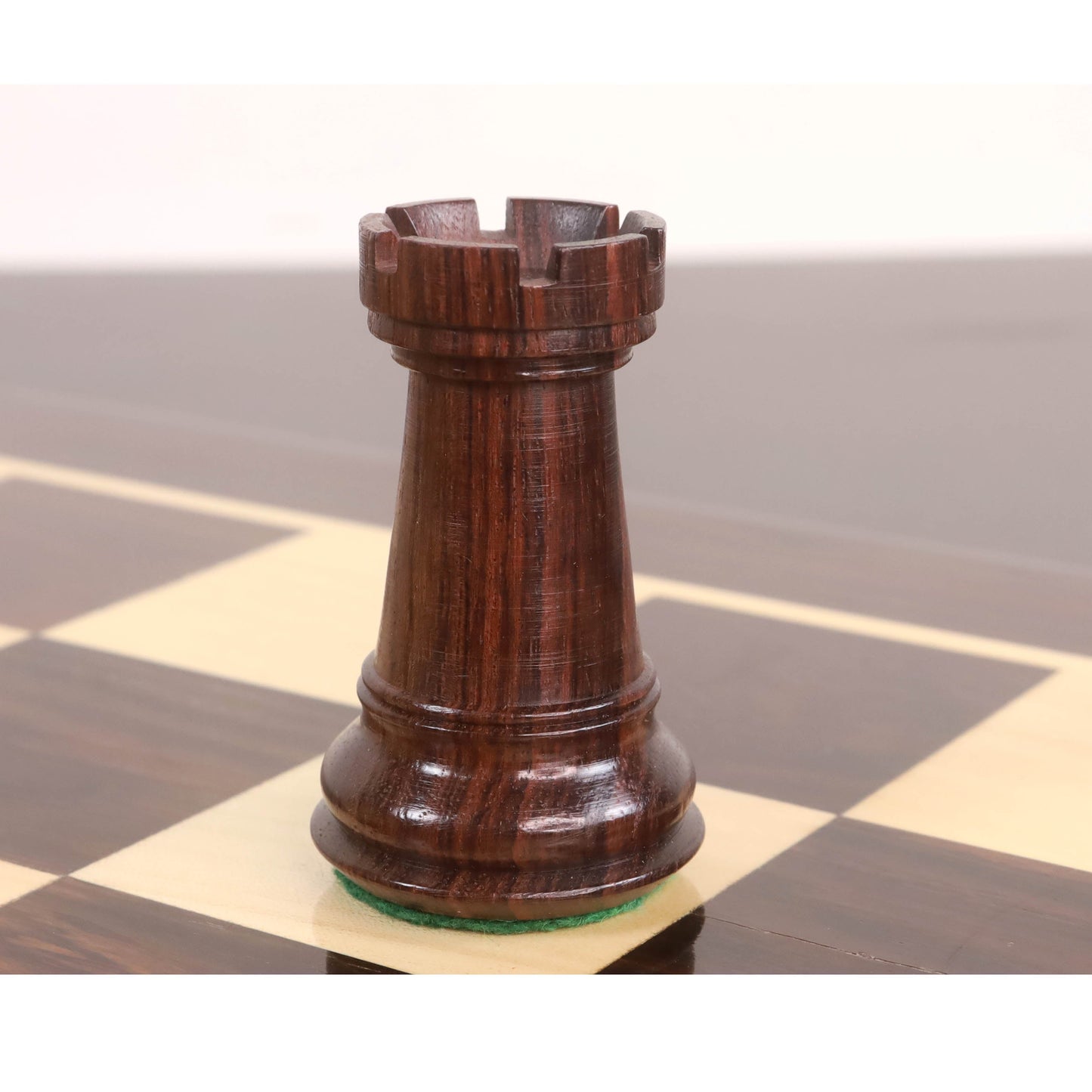 Leicht fehlerhaftes 4" elegantes Staunton Luxus-Schachspiel - nur Schachfiguren - dreifach gewichtetes Rosenholz