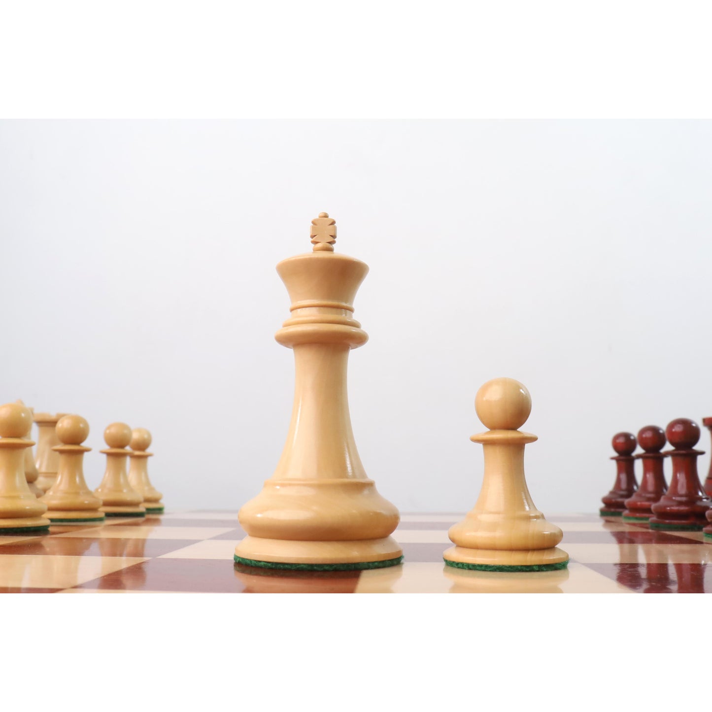 1849 Jacques Cook Staunton Collectors Chess Set- Chess Pieces Only- Bud Rosewood - 3.75"