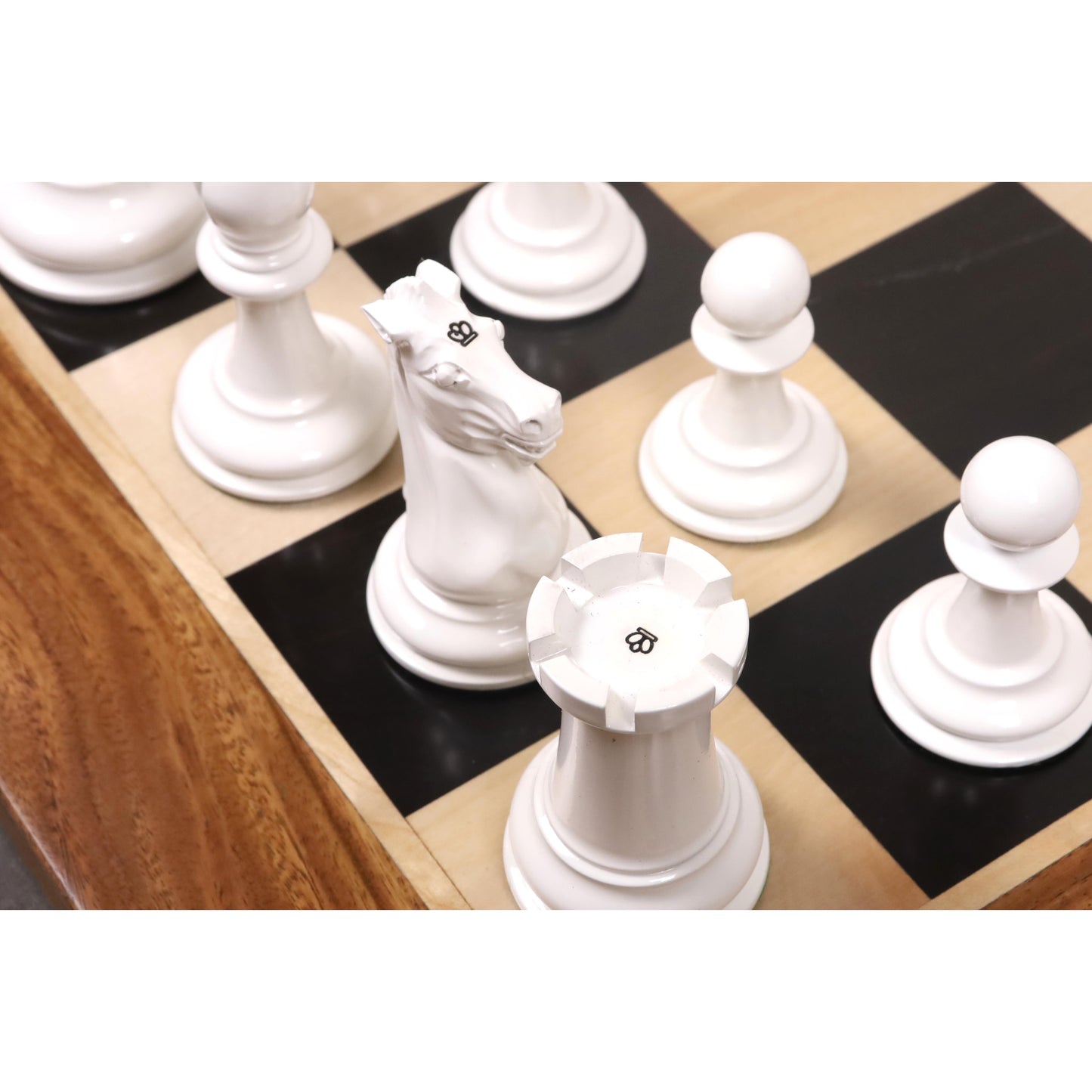 Test - 1849-50 Leuchars Cook Staunton Chess Set- Chess Pieces Only-Ivory& Crimson Lacquer-4.5"
