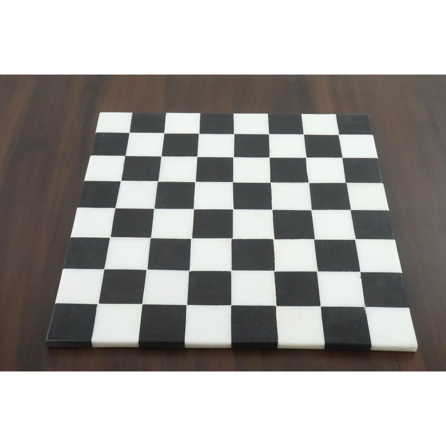 15'' Borderless Marble Stone Luxury Chess Board - Solid Black and White stone