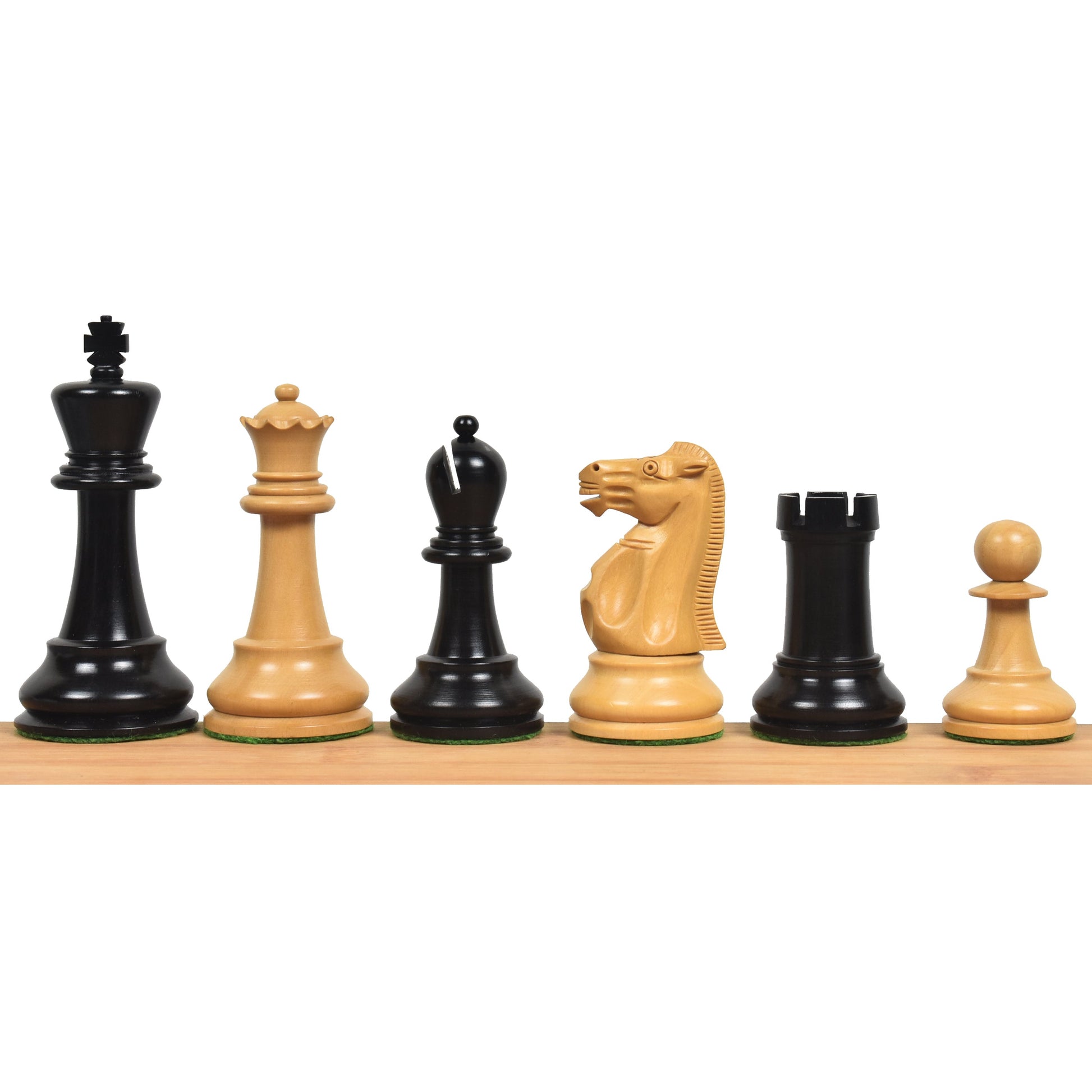 Slightly Imperfect 3.9" Lessing Staunton Chess Pieces only Set