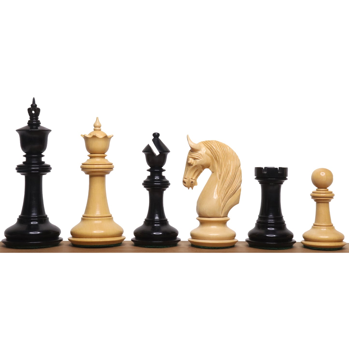 Jeu d'échecs de luxe Staunton de 4,6 po légèrement imparfait pour le bain - Pièces d'échecs uniquement - Bois d'ébène - Triple poids 