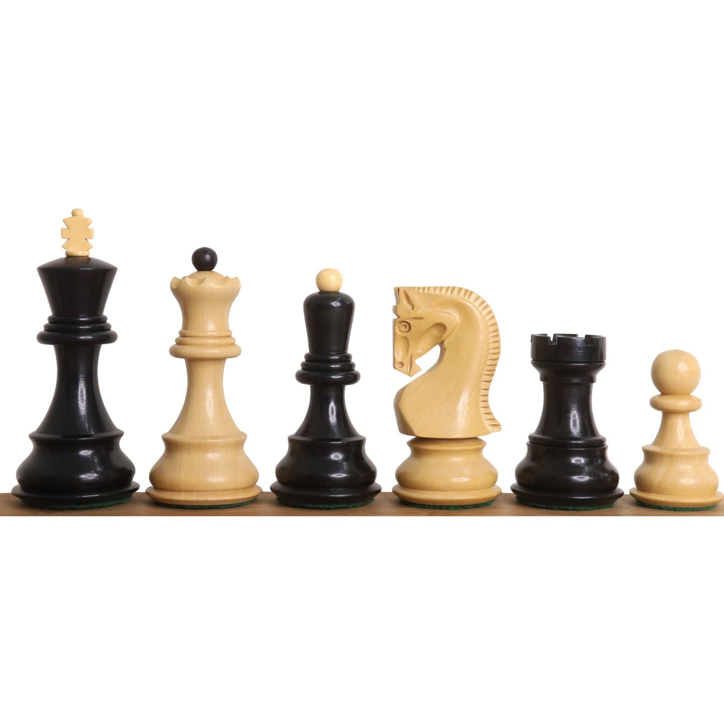 Slightly Imperfect Russian Zagreb 59' Chess Set - Chess Pieces Only - Triple Weighted Ebony Wood