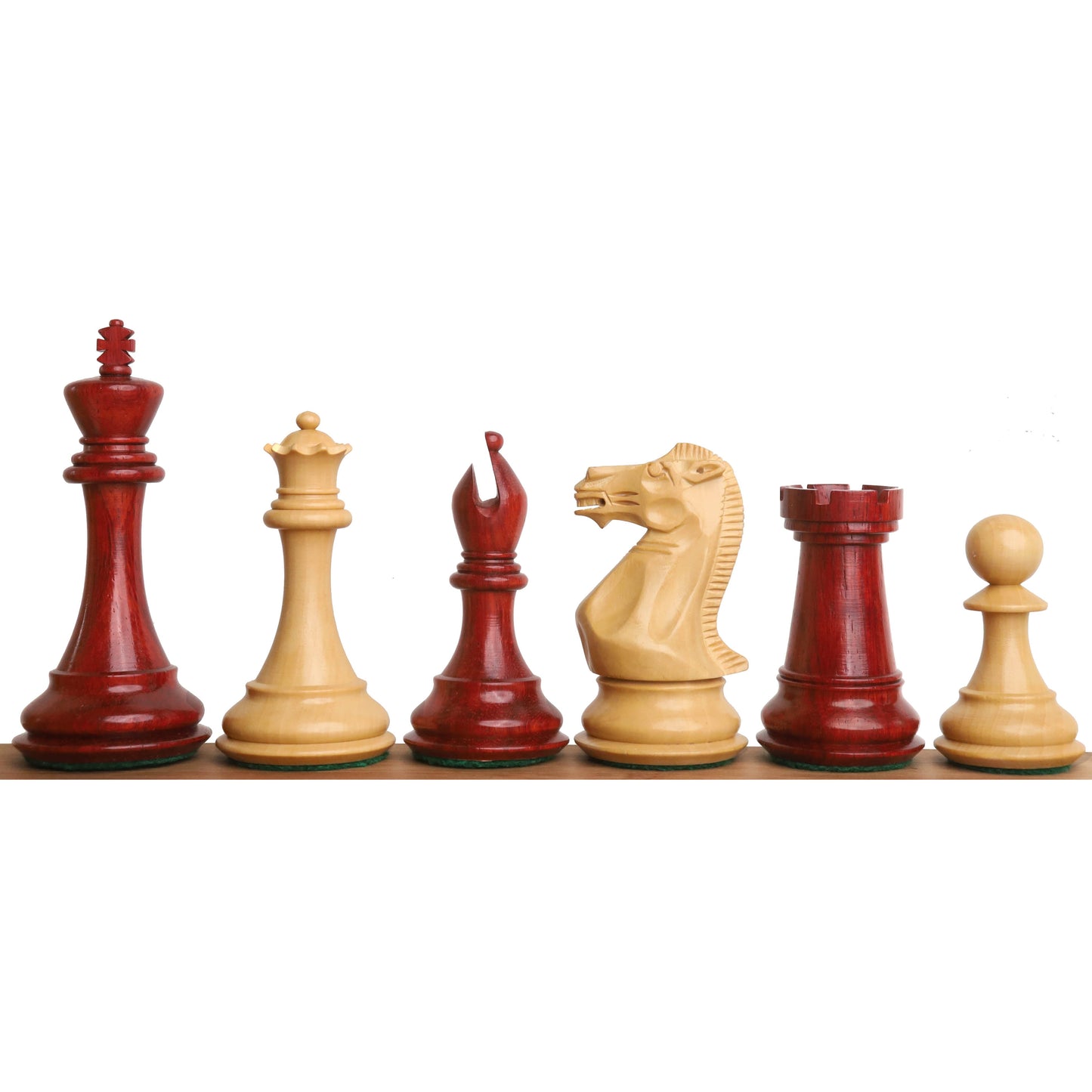 Jeu d'échecs de luxe Staunton élégant de 4 pouces légèrement imparfait - Pièces d'échecs uniquement - Bois de rose à triple lestage