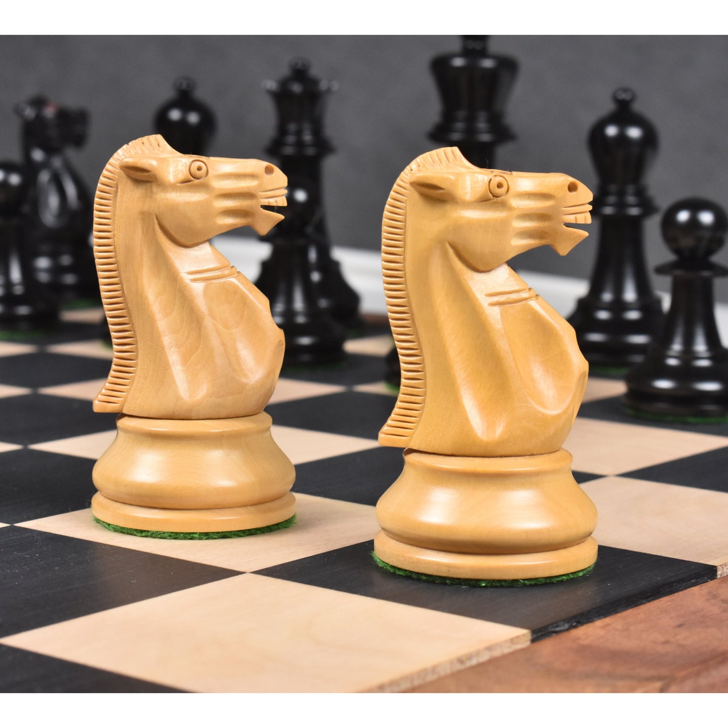 Slightly Imperfect 3.9" Lessing Staunton Chess Pieces only Set