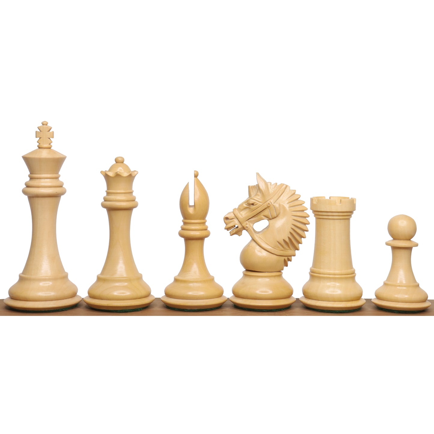 Jeu d'échecs de luxe américain Staunton légèrement imparfait de 4,2 pouces - Pièces d'échecs uniquement - Bois de bourgeon de rose triplement lesté