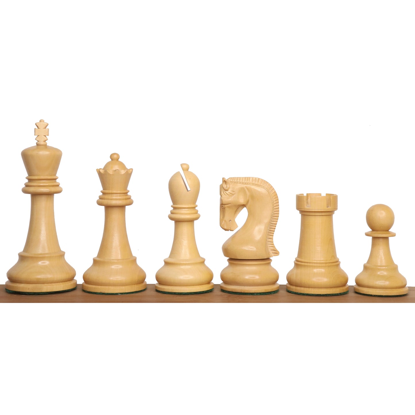 Slightly Imperfect Leningrad Staunton Chess Set - Chess Pieces Only - Rosewood & Boxwood - 4" King