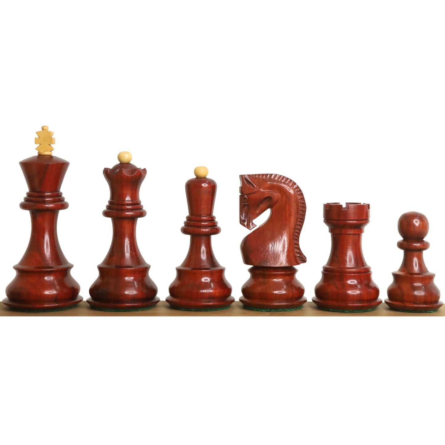 Jeu d'échecs russe Zagreb 59' légèrement imparfait - Pièces d'échecs uniquement - Bois de rose à double poids