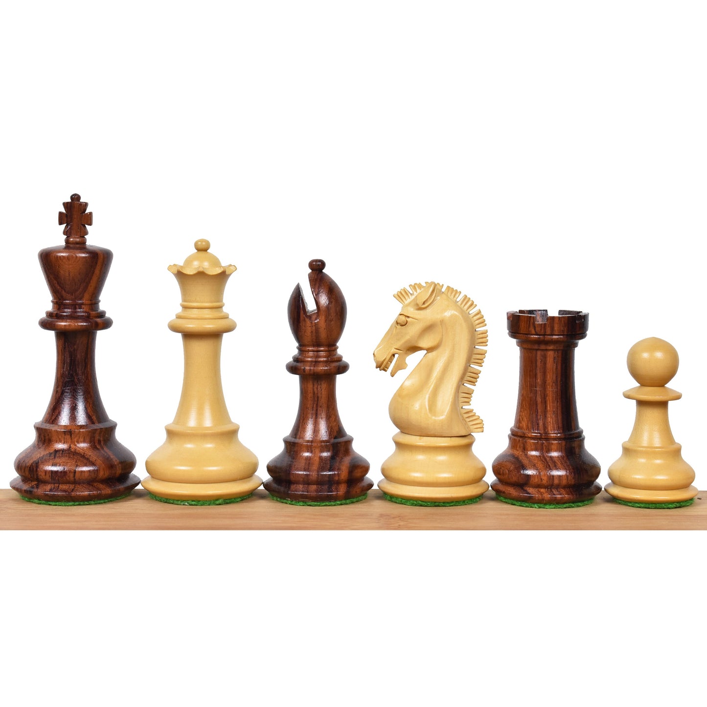 Slightly Imperfect 3.9" Craftsman Knight Staunton Chess Set - Chess Pieces Only -  Triple weighted Rosewood