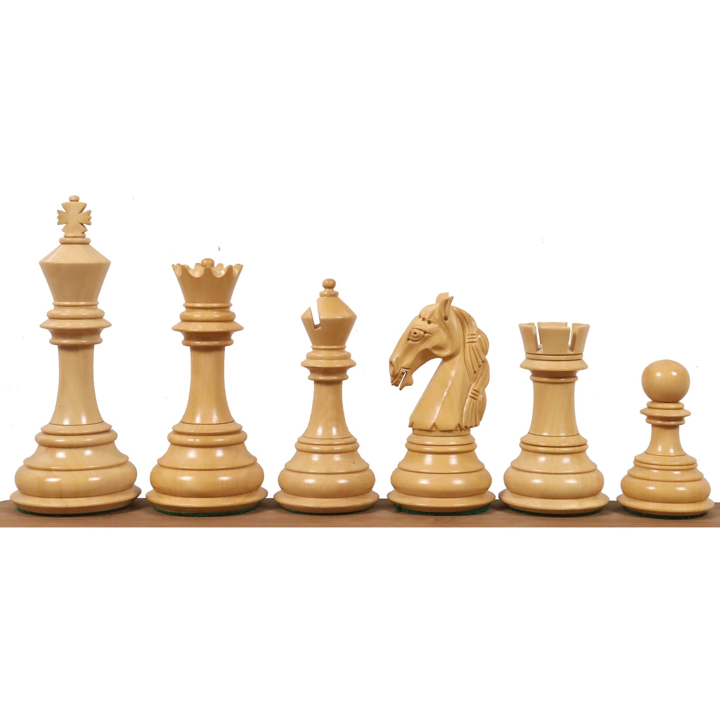 Slightly Imperfect 4.6″ Rare Columbian Triple Weighted Luxury Chess Pieces Only Set