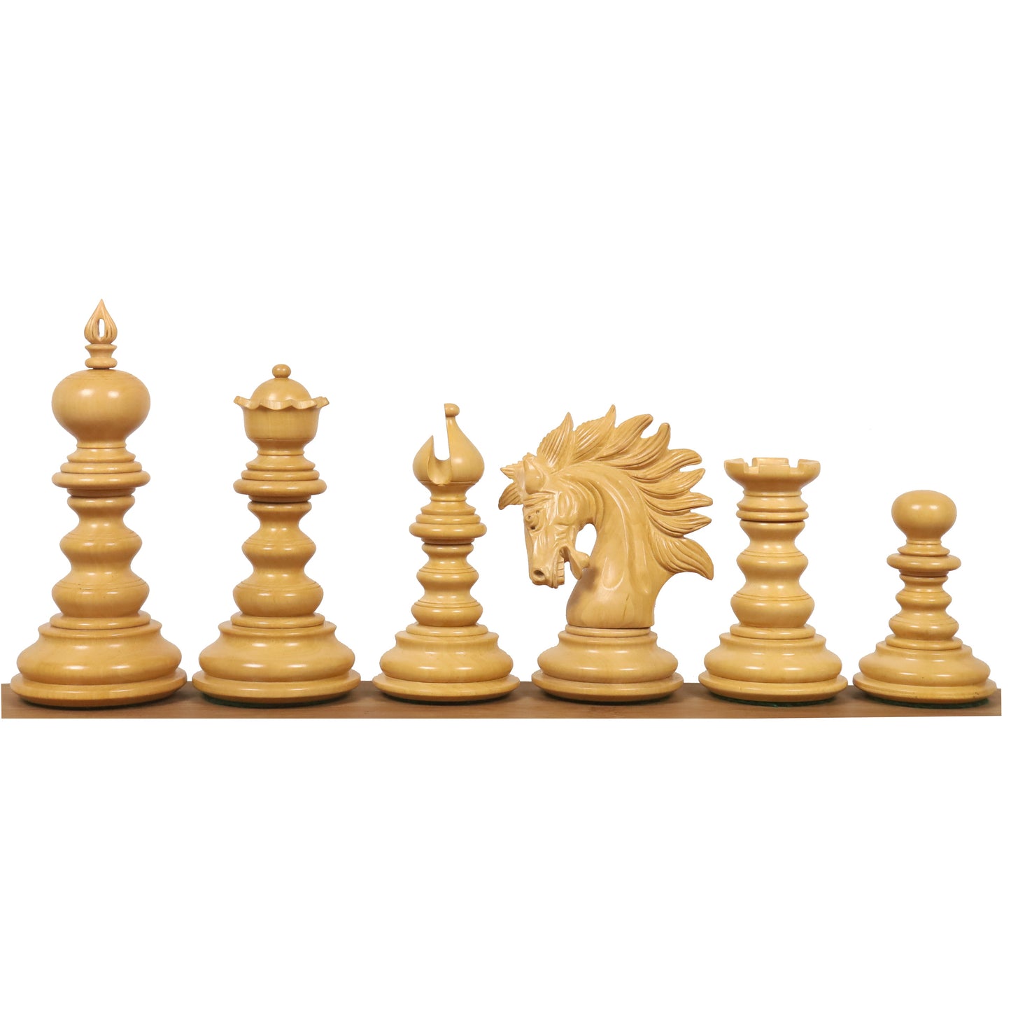 Jeu d'échecs de luxe Staunton Marengo de 4,3 pouces légèrement imparfait - Pièces d'échecs uniquement - Palissandre Bud Triple Weight 