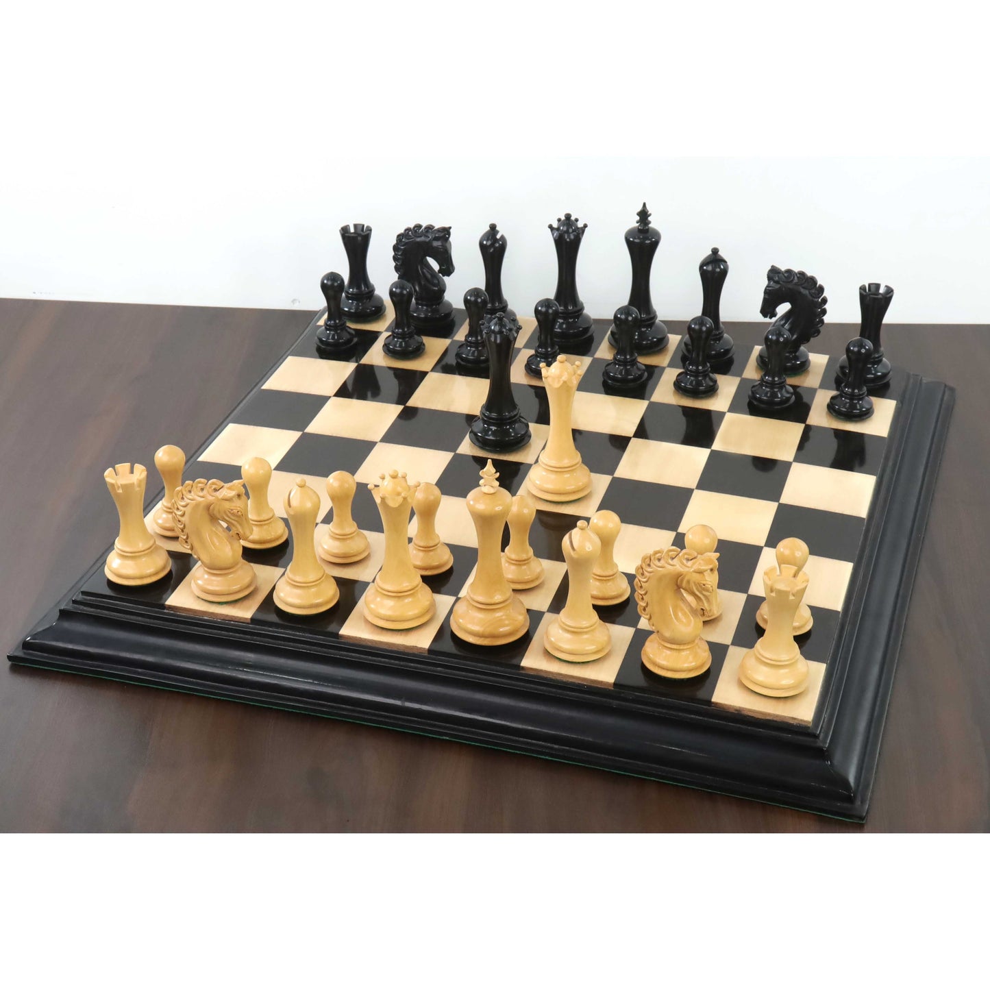 Slightly Imperfect 4.6" Avant Garde Luxury Staunton Chess Set- Chess Pieces Only-Ebony Wood- Triple Weight