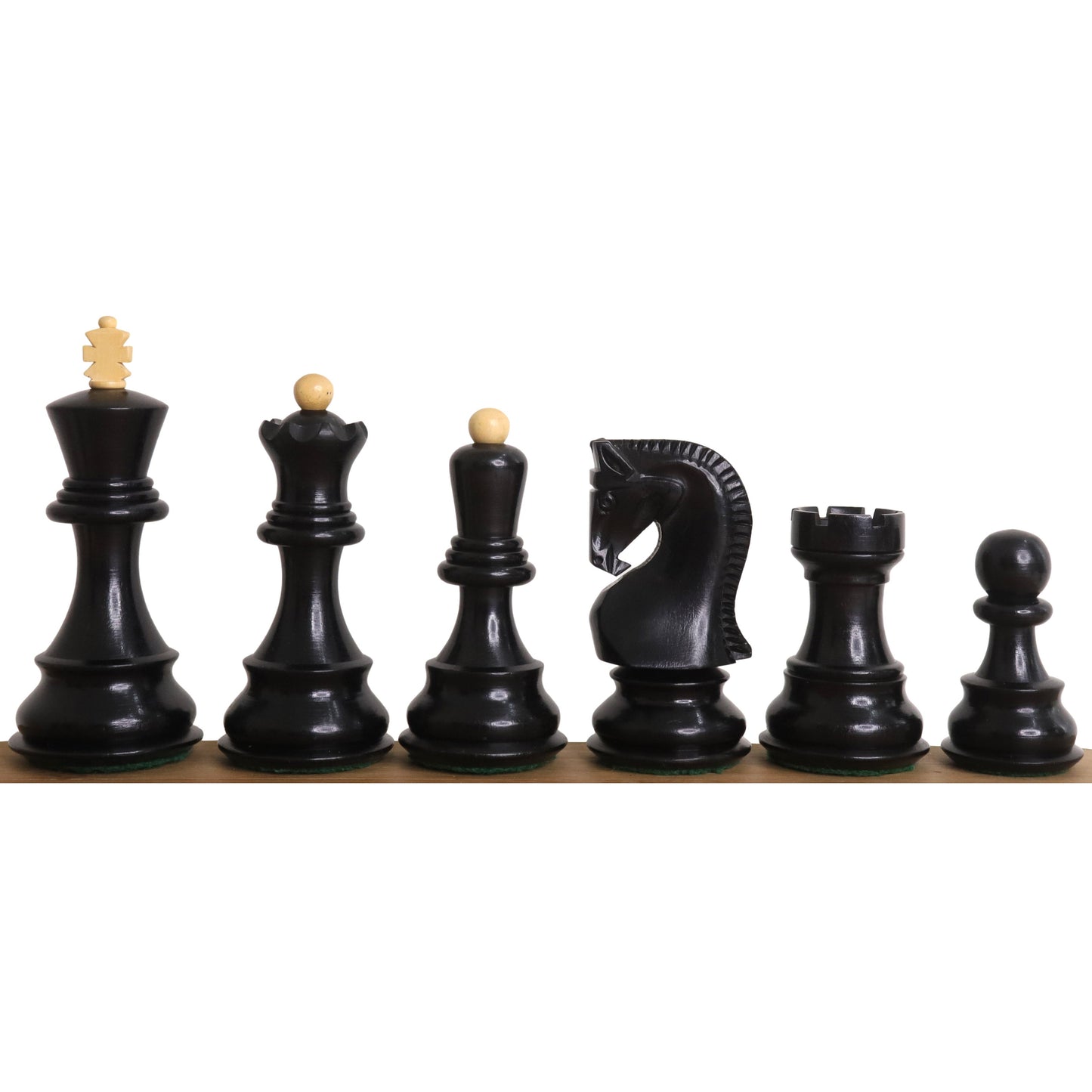 Slightly Imperfect Russian Zagreb 59' Chess Set - Chess Pieces Only - Triple Weighted Ebony Wood