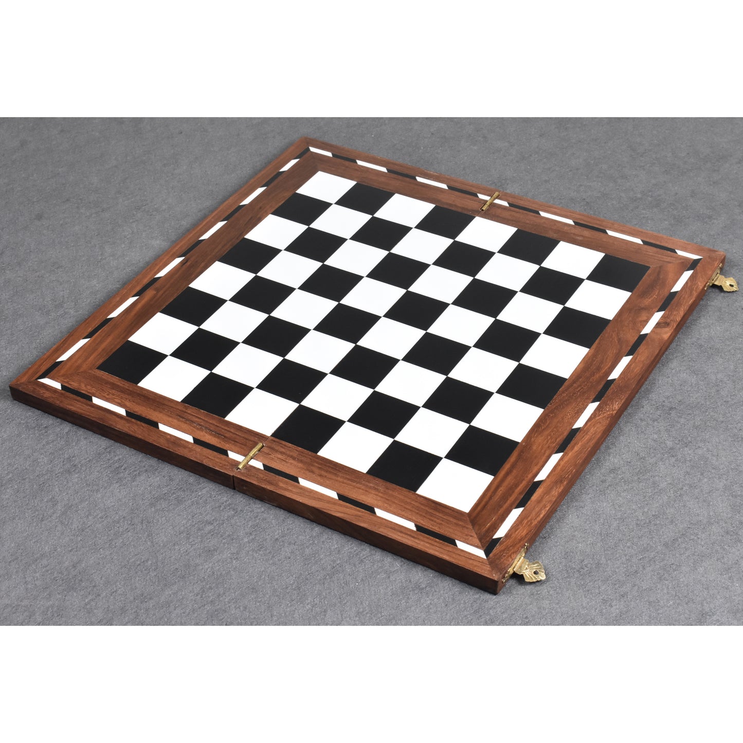 14" Library Series Wooden Folding Chess Board - Solid Sheesham & Acrylic Ivory