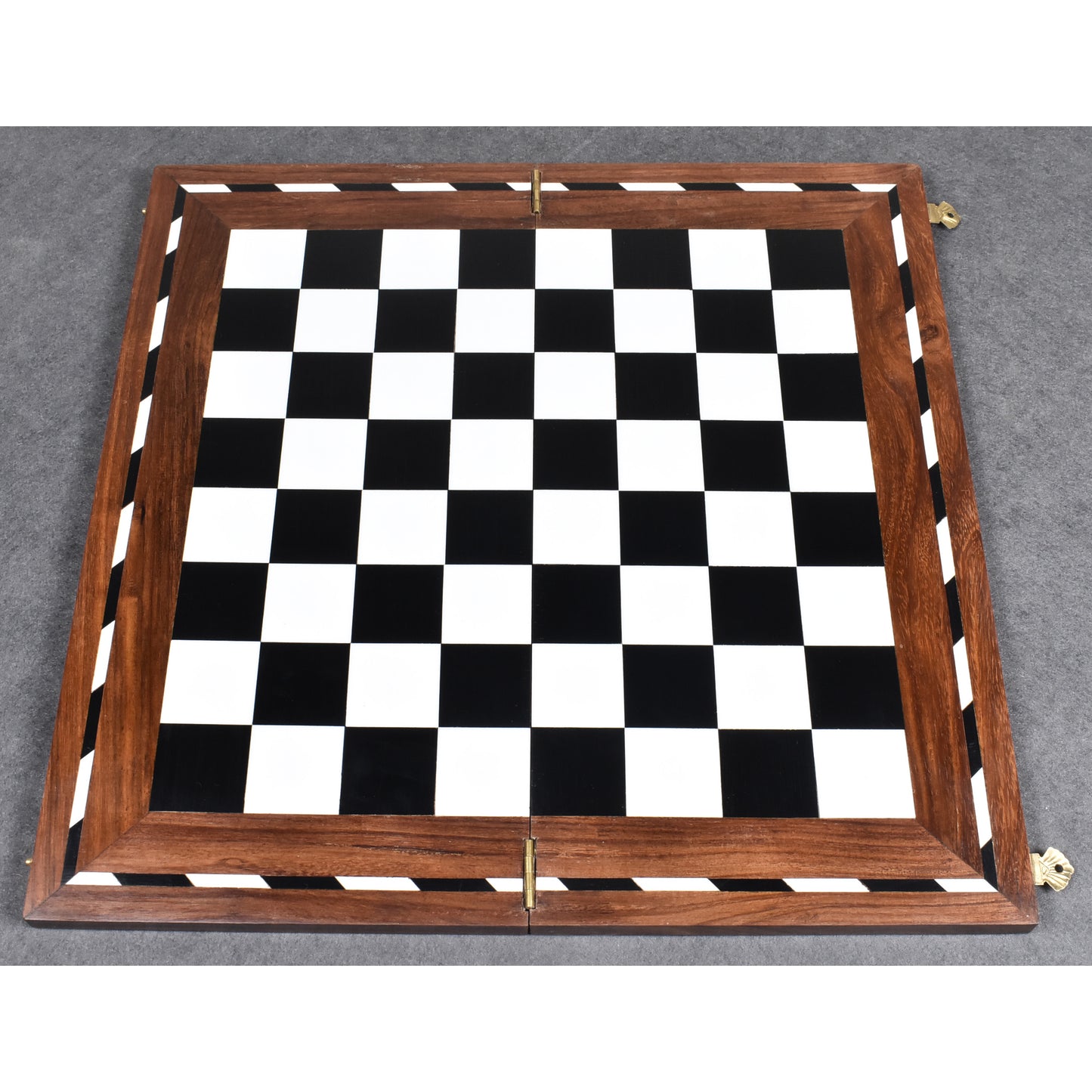 14" Library Series Wooden Folding Chess Board - Solid Sheesham & Acrylic Ivory