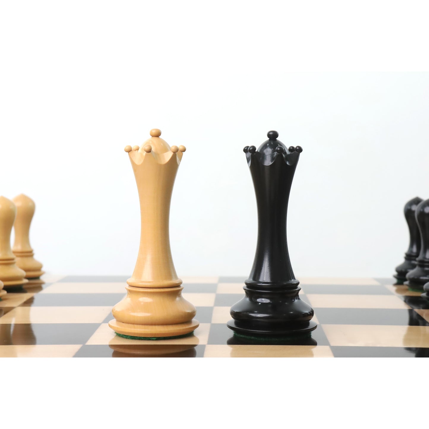 Slightly Imperfect 4.6" Avant Garde Luxury Staunton Chess Set- Chess Pieces Only-Ebony Wood- Triple Weight