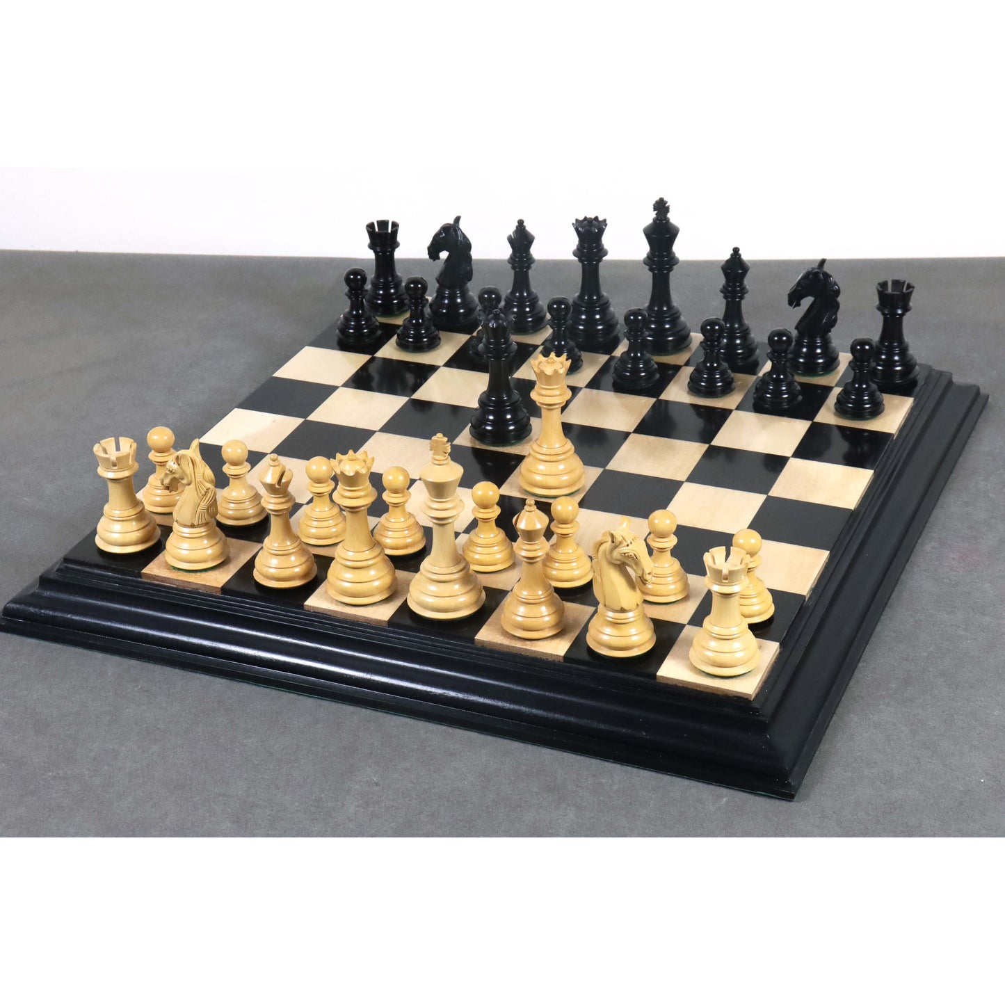 Slightly Imperfect 4.6″ Rare Columbian Triple Weighted Luxury Chess Pieces Only Set