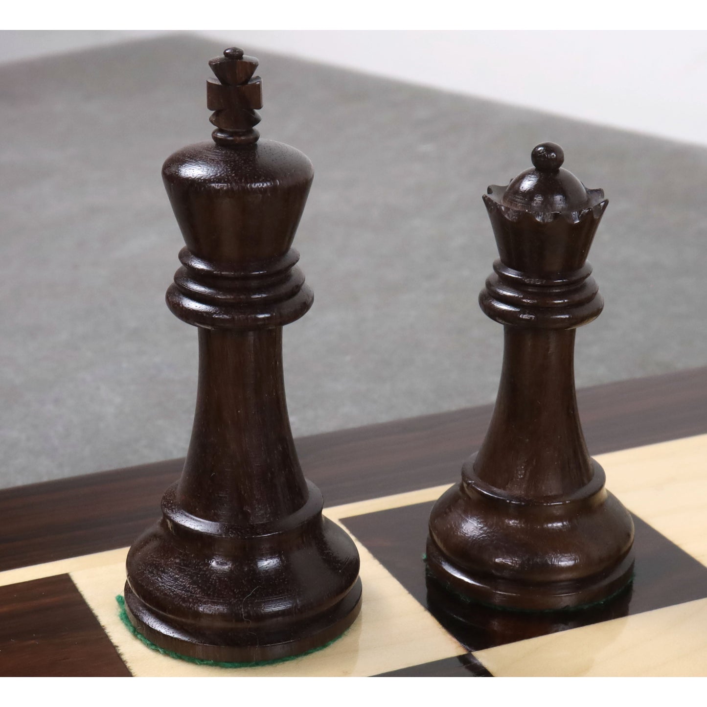 Slightly Imperfect Leningrad Staunton Chess Set - Chess Pieces Only - Rosewood & Boxwood - 4" King