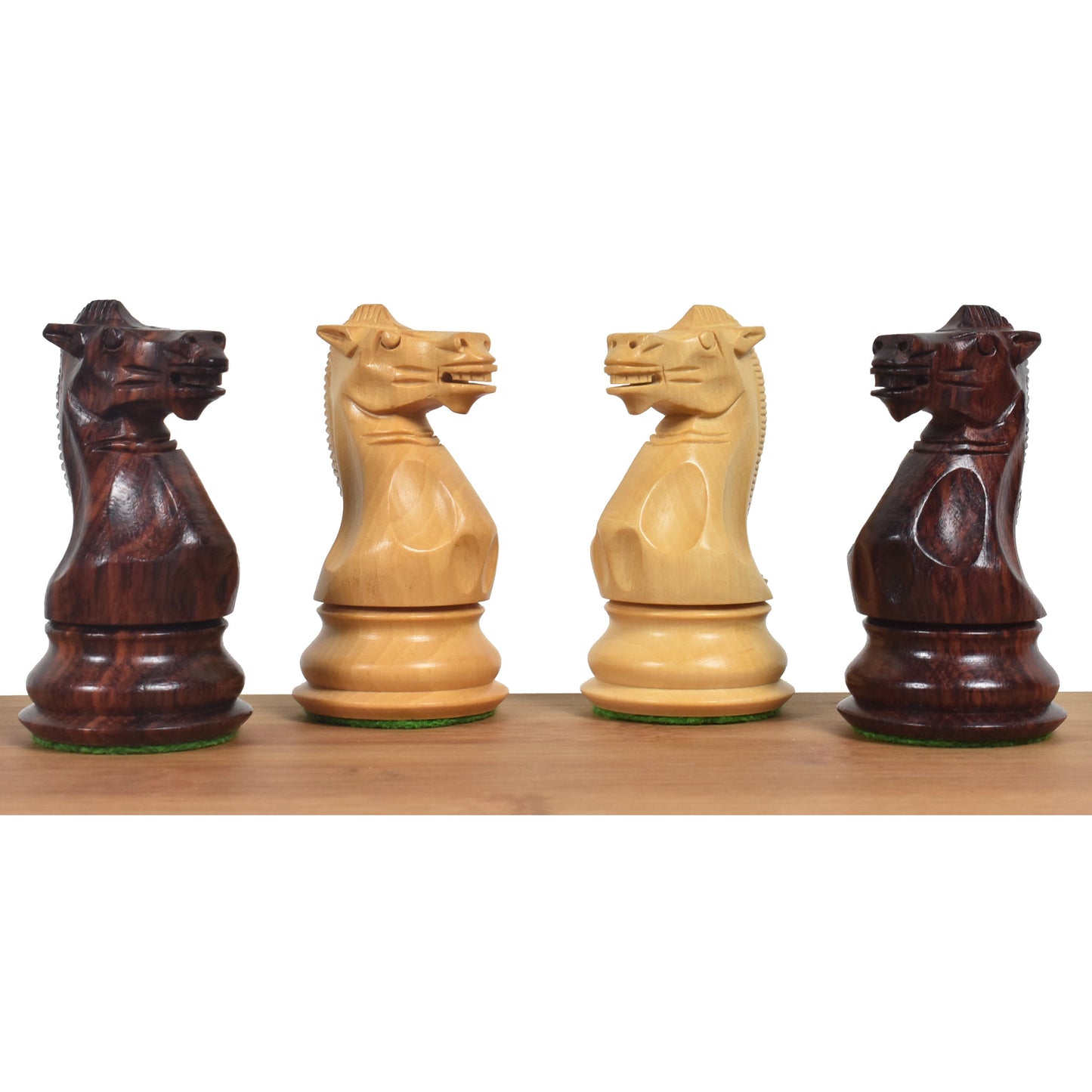 Jeu d'échecs en bois Staunton Pro 4,1" légèrement imparfait - Pièces d'échecs uniquement - Bois de rose lesté