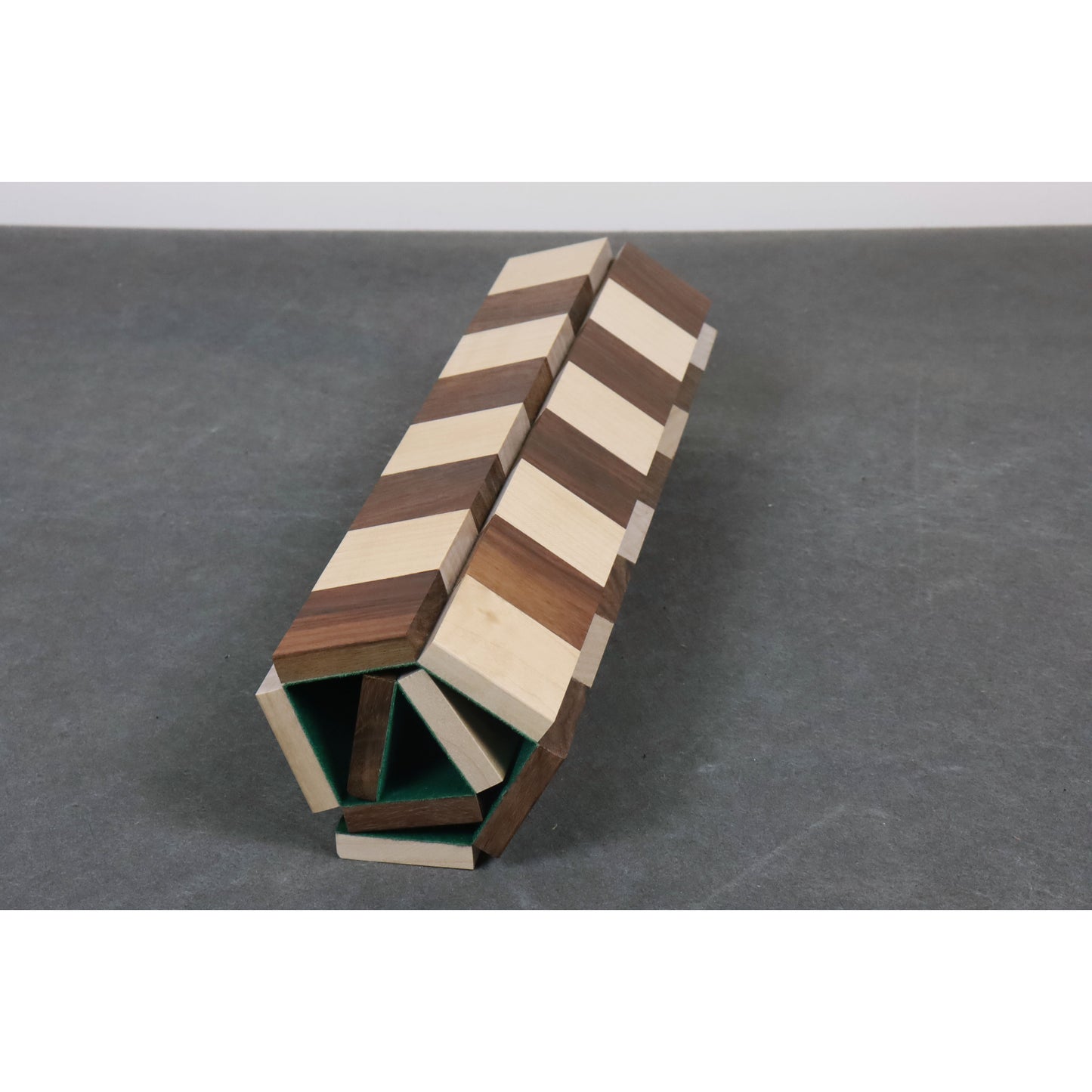 13'' Solid Wood Roll Up Travel chess board made in Golden Rosewood & Maple wood - 40 mm square size