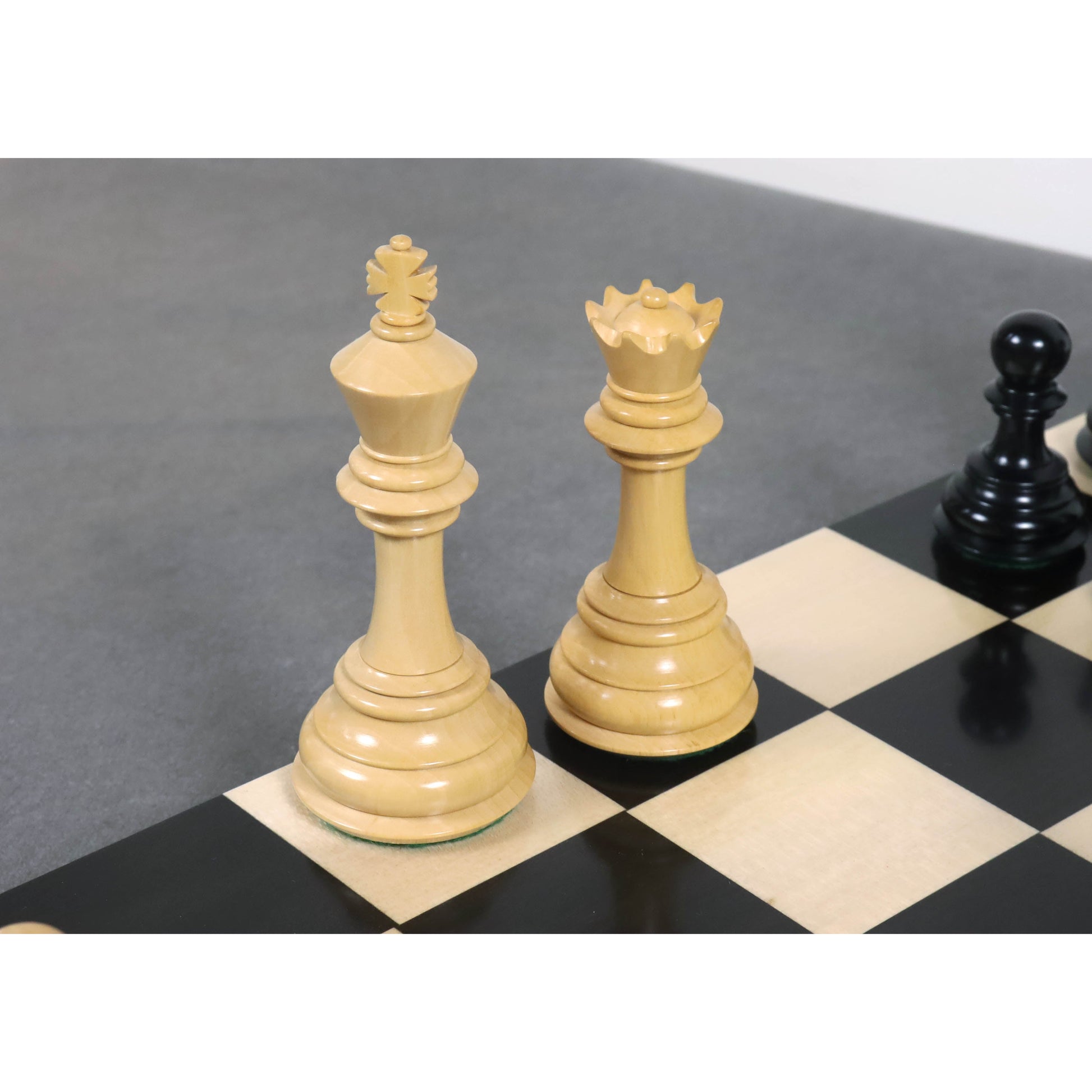 Slightly Imperfect 4.6″ Rare Columbian Triple Weighted Luxury Chess Pieces Only Set