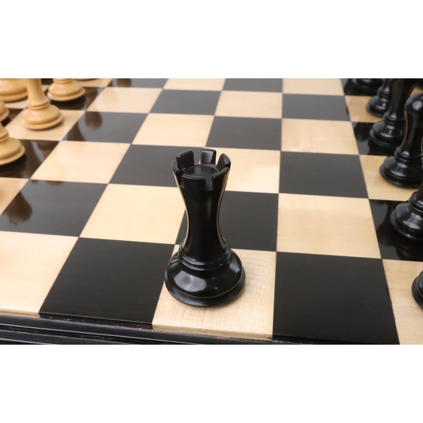 Slightly Imperfect 4.6" Avant Garde Luxury Staunton Chess Set- Chess Pieces Only-Ebony Wood- Triple Weight