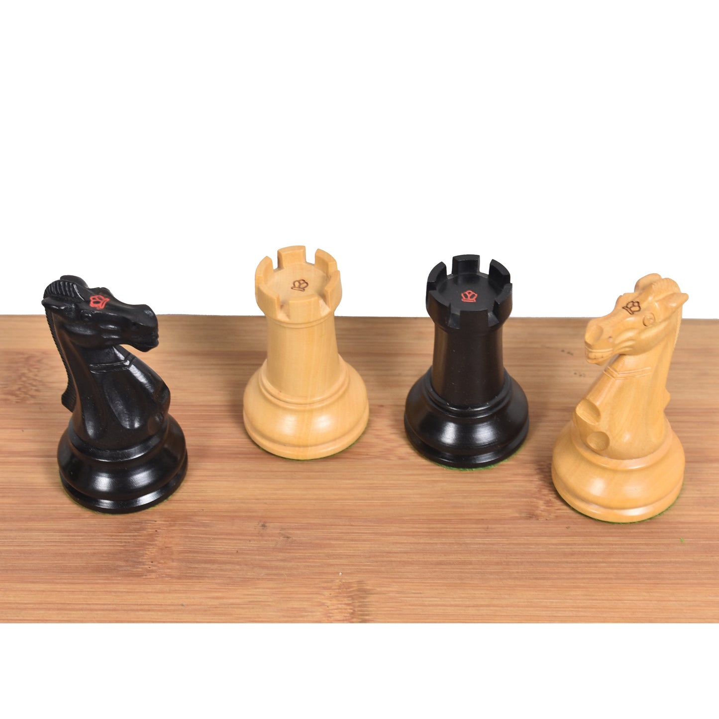 Slightly Imperfect 3.9" Lessing Staunton Chess Pieces only Set