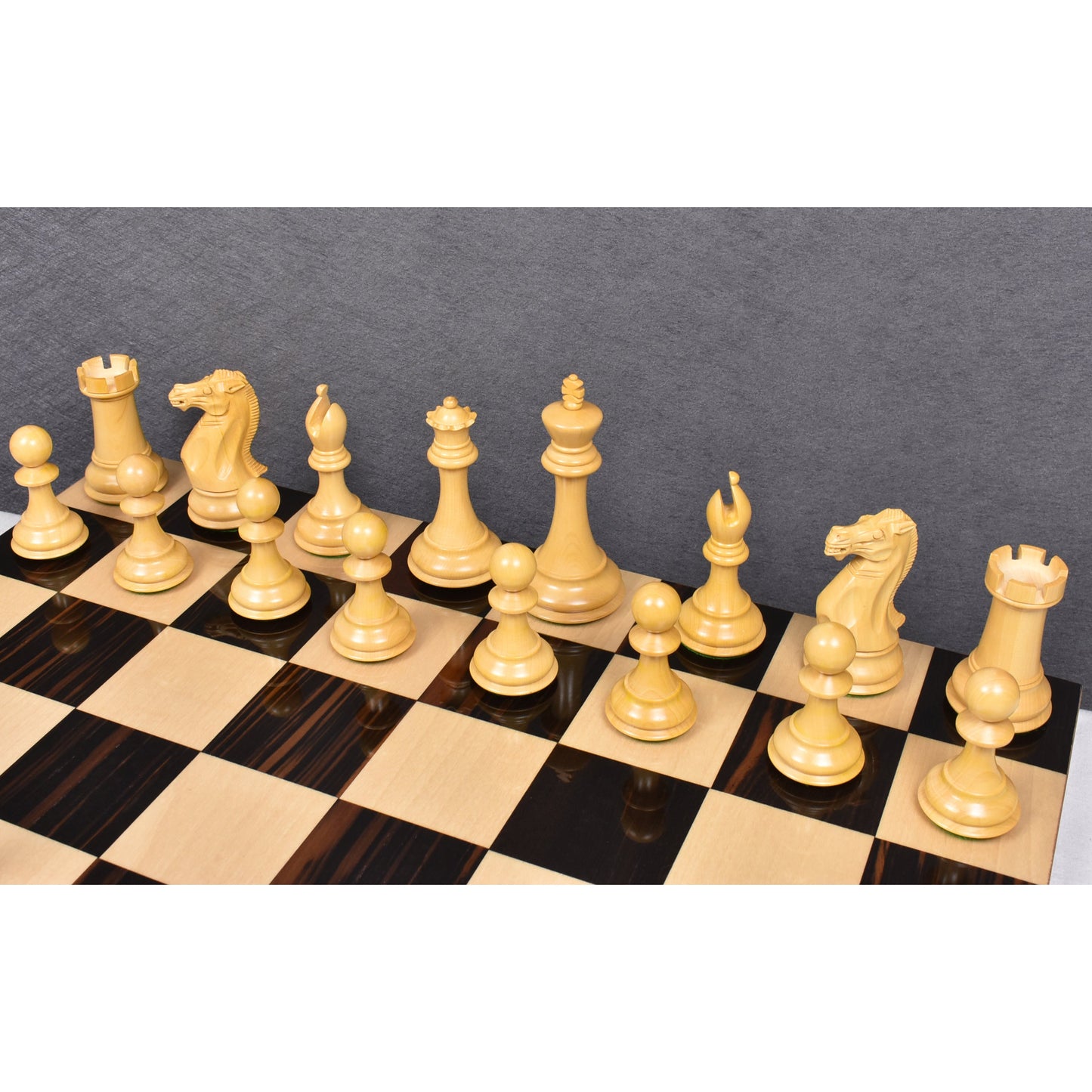 Slightly Imperfect 4" Sleek Staunton Luxury Chess Set - Chess Pieces Only - Triple Weighted Ebony Wood