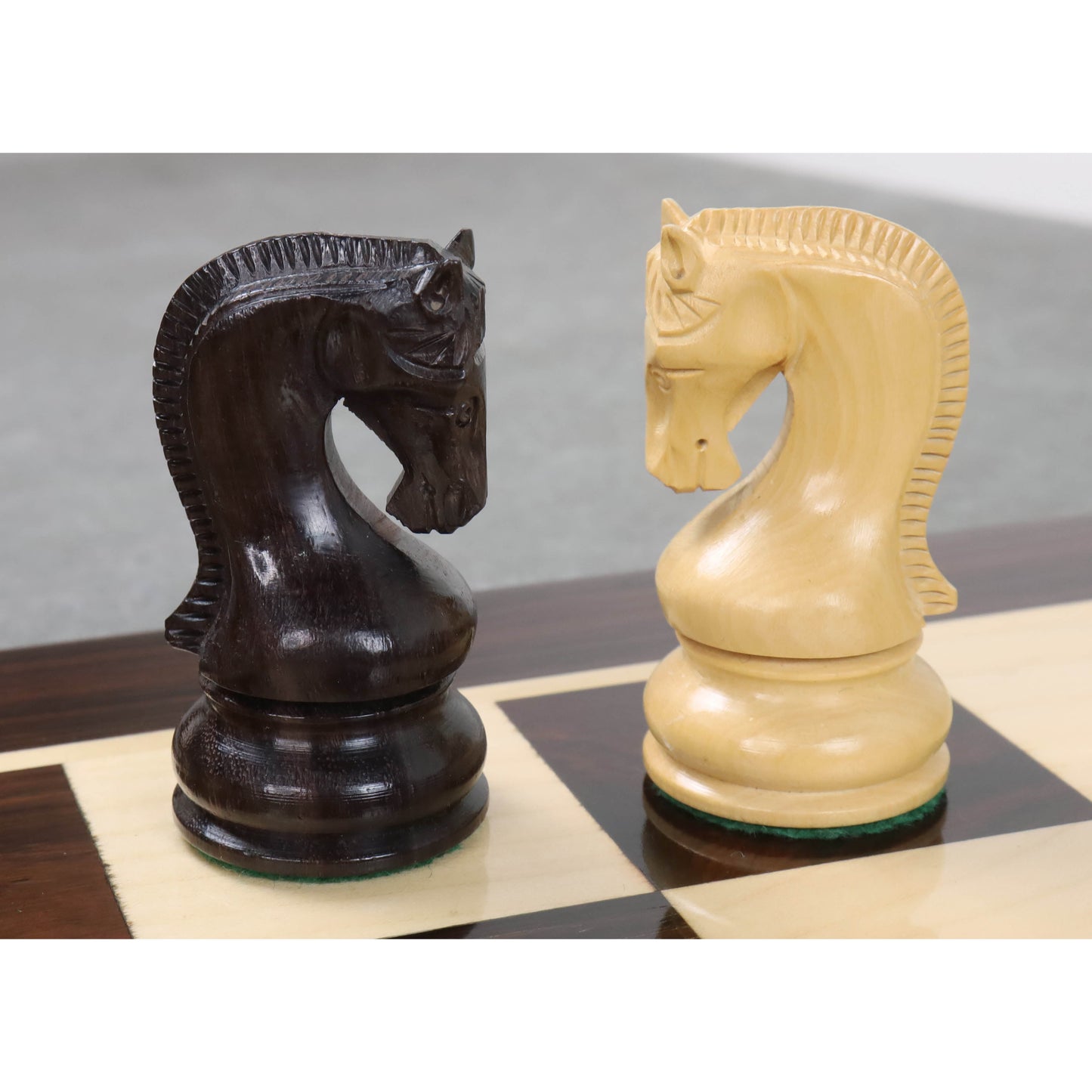 Slightly Imperfect Leningrad Staunton Chess Set - Chess Pieces Only - Rosewood & Boxwood - 4" King