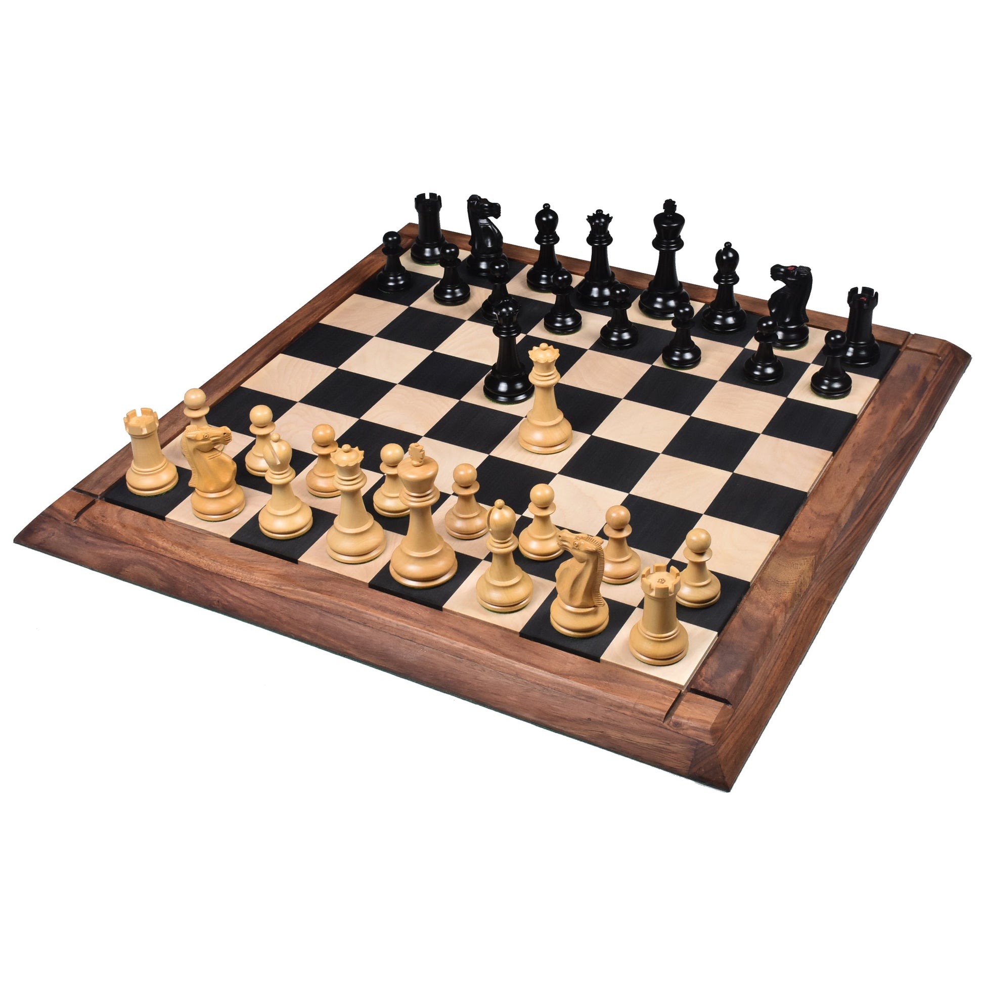 Slightly Imperfect 3.9" Lessing Staunton Chess Pieces only Set