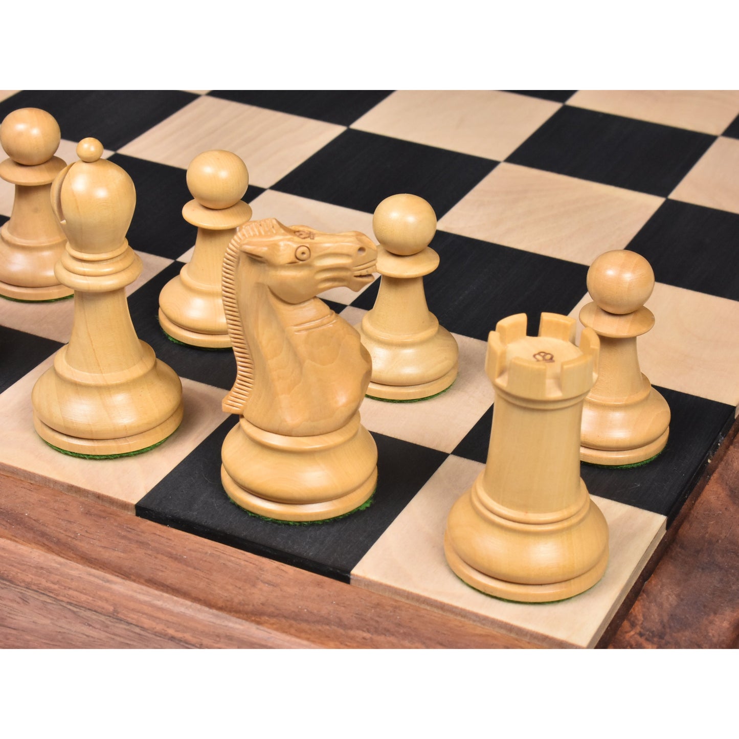 Slightly Imperfect 3.9" Lessing Staunton Chess Pieces only Set