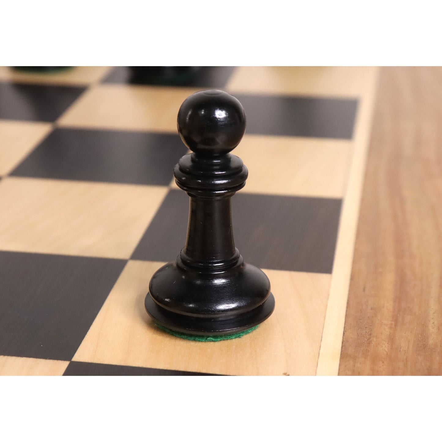 Jeu d'échecs de luxe Staunton de 4,6 po légèrement imparfait pour le bain - Pièces d'échecs uniquement - Bois d'ébène - Triple poids 